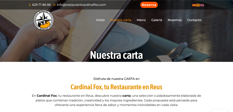 Página nuestra carta